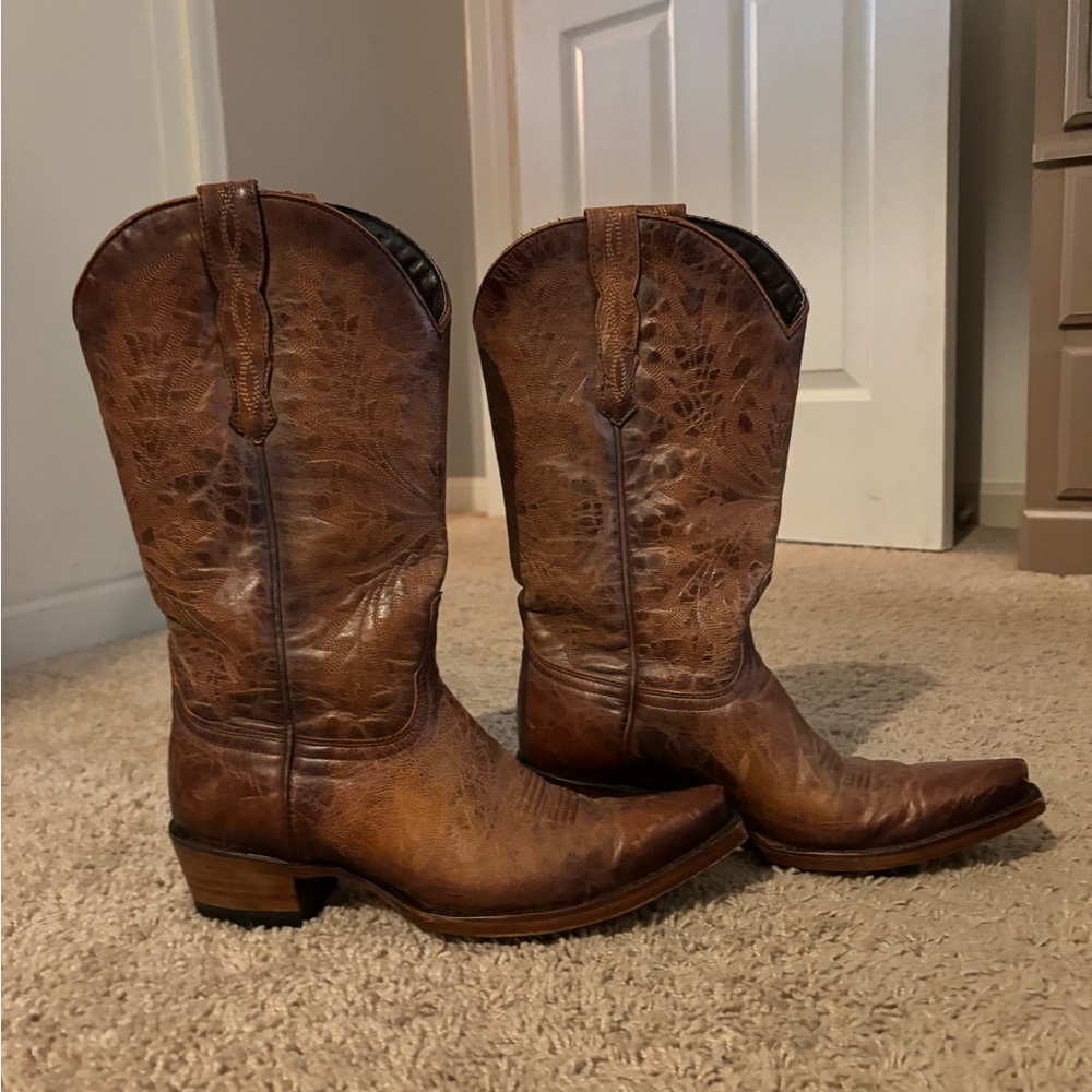 NWOT Cowboy Boots - Allen's Boots Charolette Mad Dog Goat - Peanut Size W9